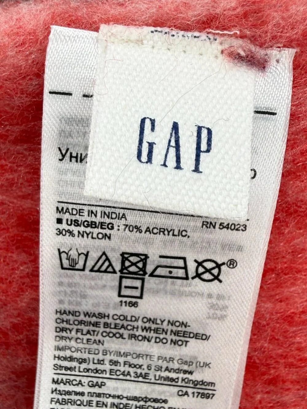 GAP Brush Colorful Chunky Oversized Scarf O/S